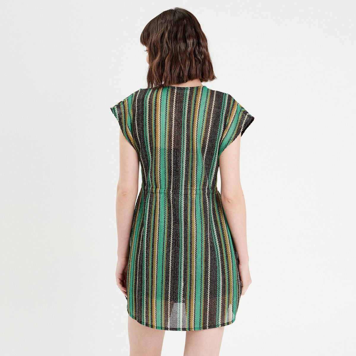 Robe de plage ajourée blanc femme