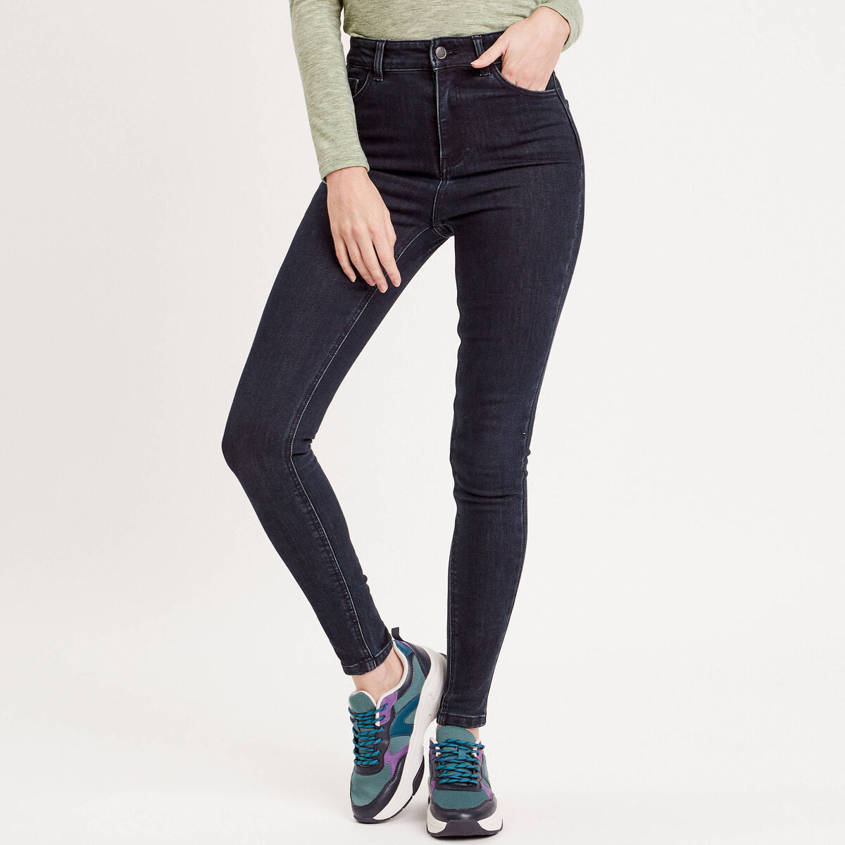 Jeans thermique skinny denim brut femme