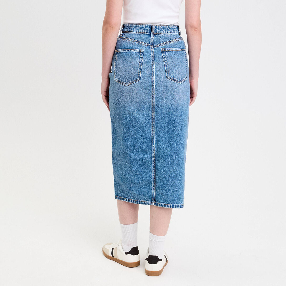 Jupe crayon taille standard denim double stone femme