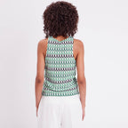 Débardeur doublure crochet vert femme