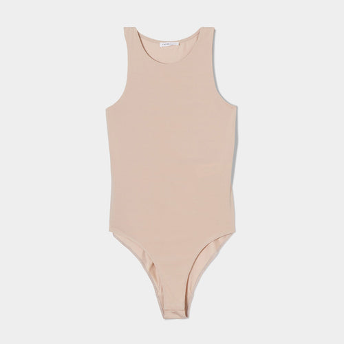 Body sans manches sable femme