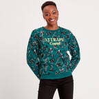Sweat manches longues vert foncé femme