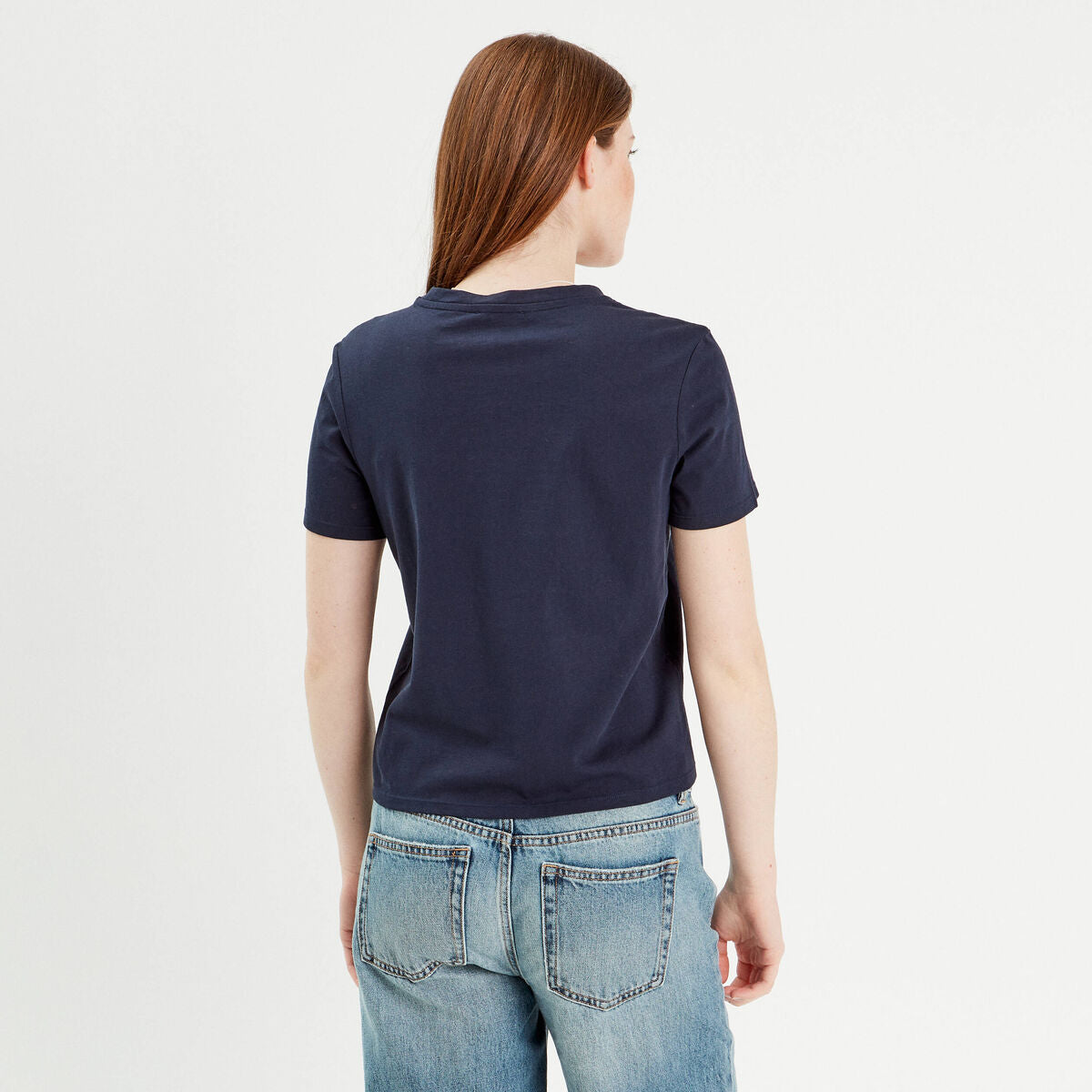 T-shirt manches courtes bleu marine femme