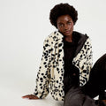 Parka réversible à capuche blanc femme