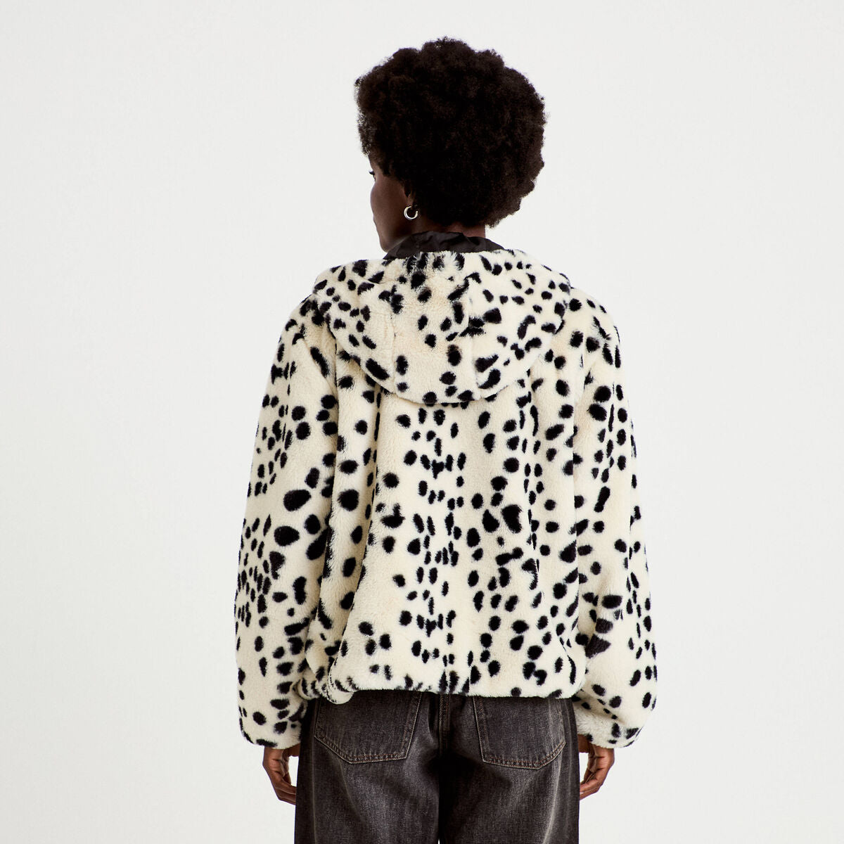 Parka réversible à capuche blanc femme