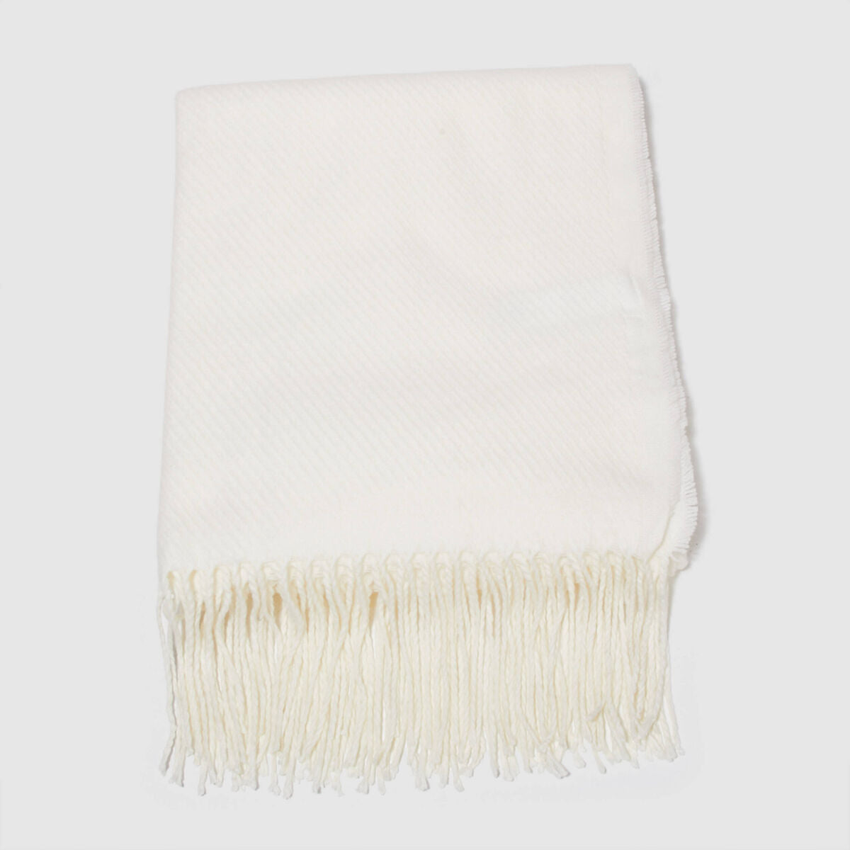 Écharpe à franges ecru femme