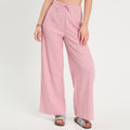 Pantalon large fluide rouge foncé femme