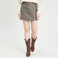 Jupe-short droite blanc femme