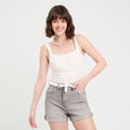 Bustier avec coques blanc femme
