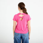 T-shirt noeuds dos rose fushia femme