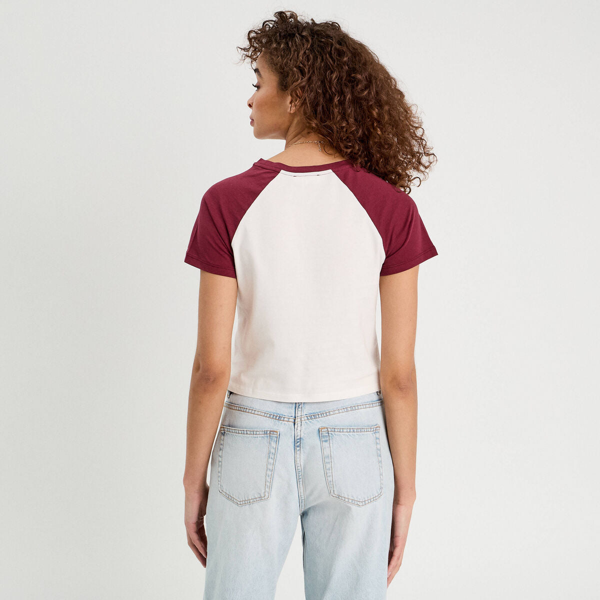 T-shirt manches courtes ecru femme