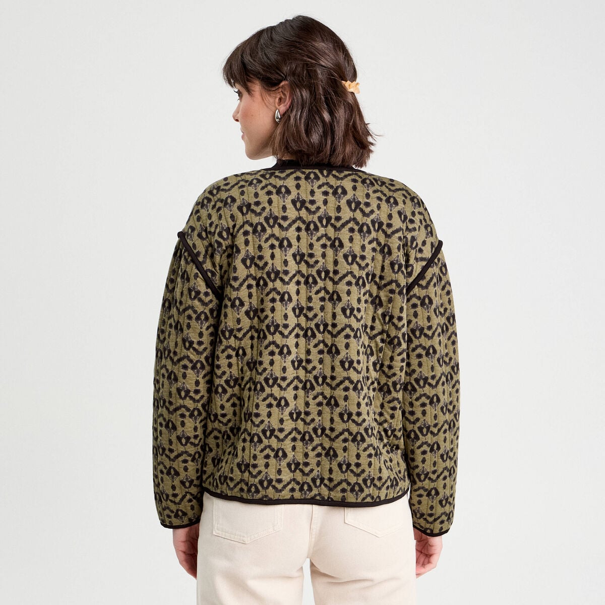 Veste matelassée vert femme