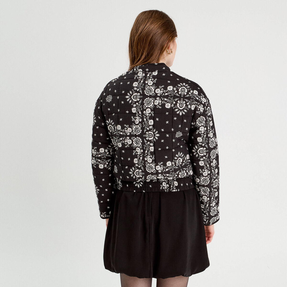 Veste matelassée zippée noir femme