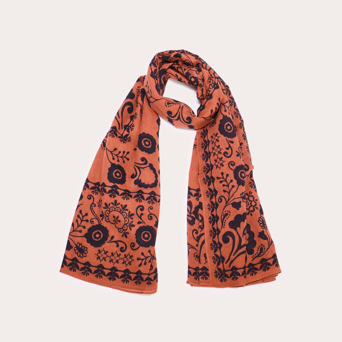 Foulard carré rouge clair femme