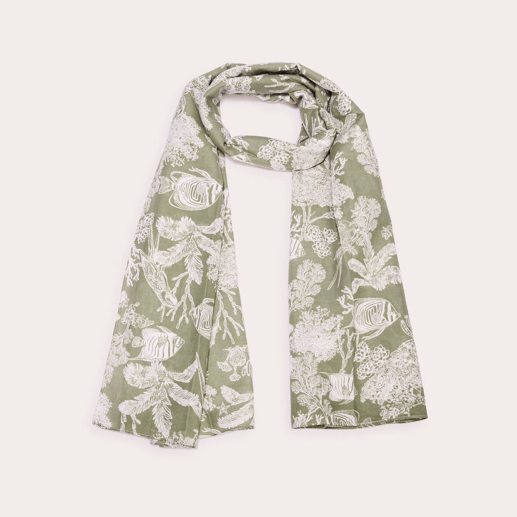 Foulard vert femme