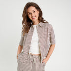Chemise manches courtes noir femme