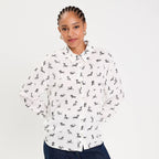 Chemise droite longue blanc femme