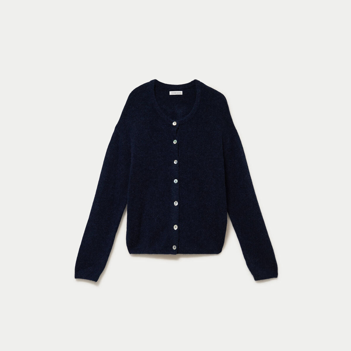 Gilet manches longues bleu marine femme