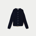 Gilet manches longues bleu marine femme