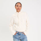 Pull 2-en-1 à capuche amovible ecru femme