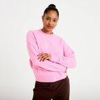 Pull col rond rose femme