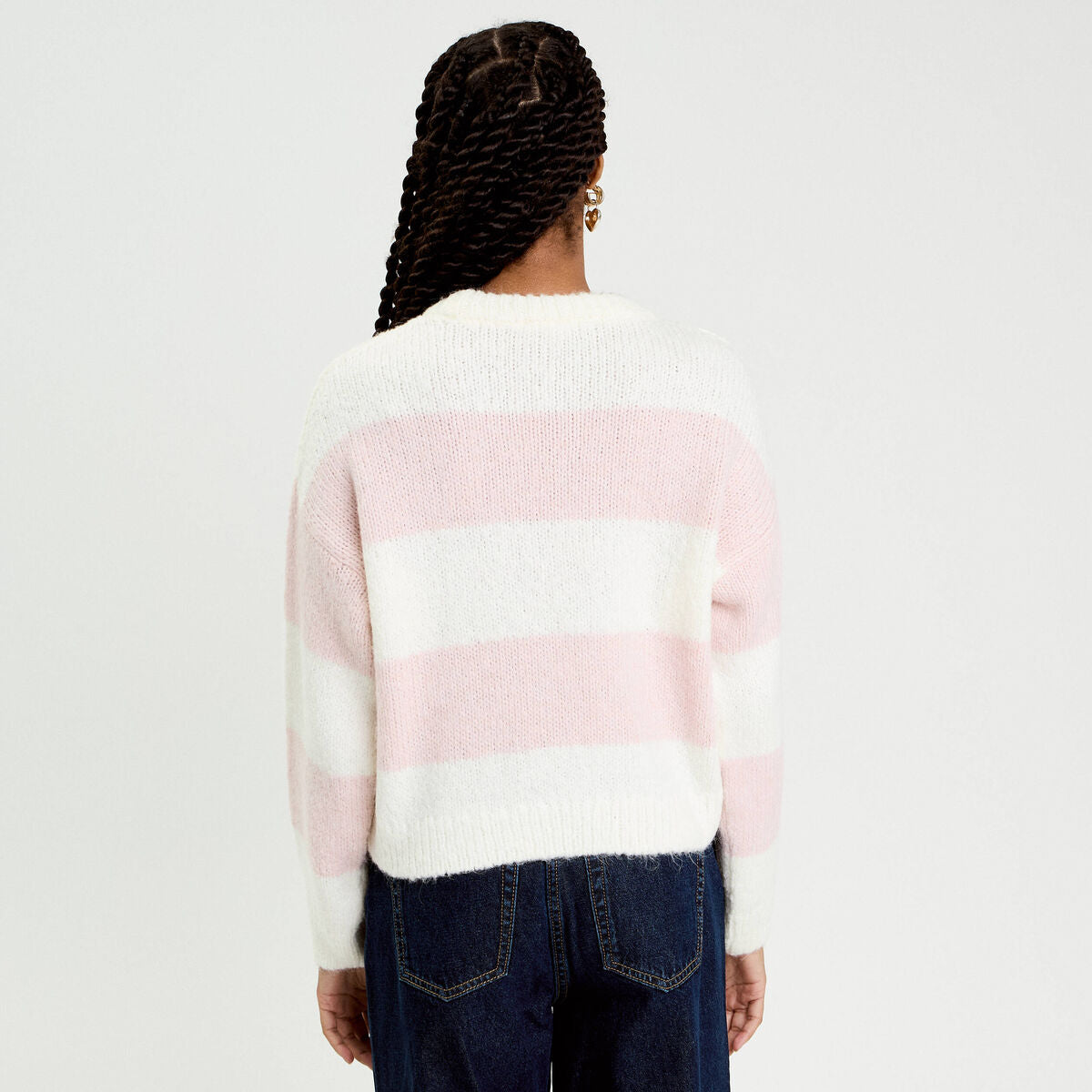 Pull manches longues ecru femme