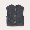 Gilet sans manches effet polaire gris foncé femme