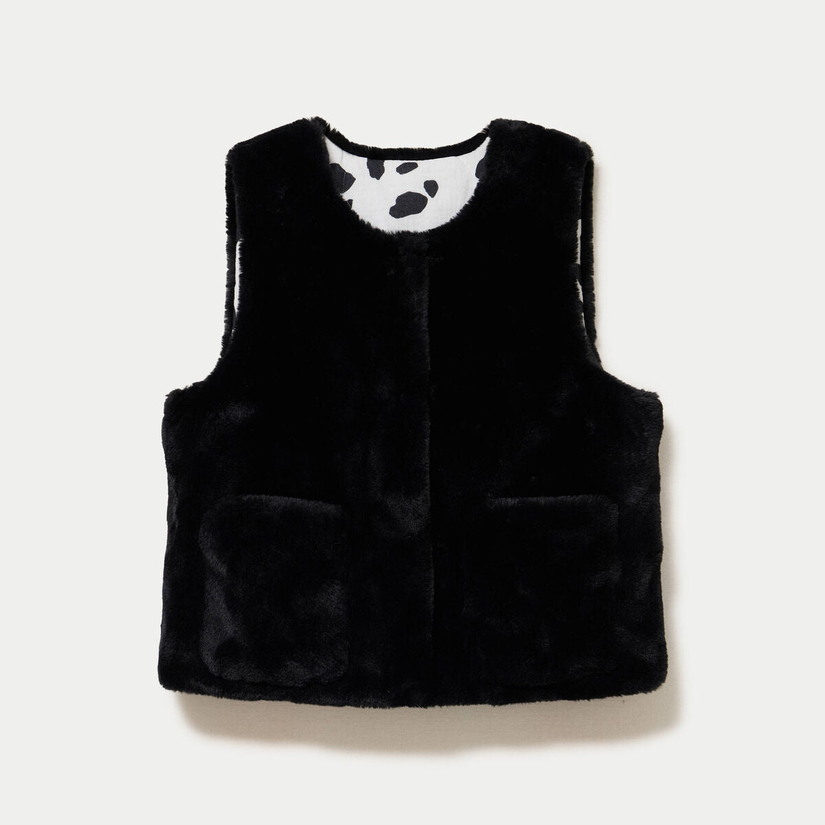 Gilet réversible sans manches noir femme