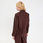 Veste esprit blazer marron foncé femme