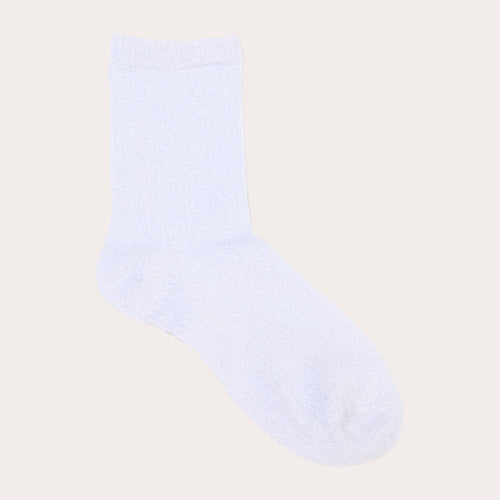 Chaussettes fils métallisés couleur argent femme