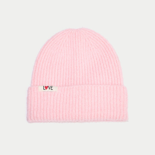 Bonnet rose clair femme