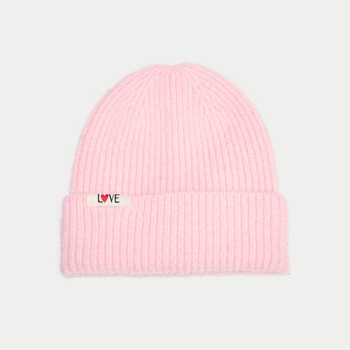 Bonnet rose clair femme