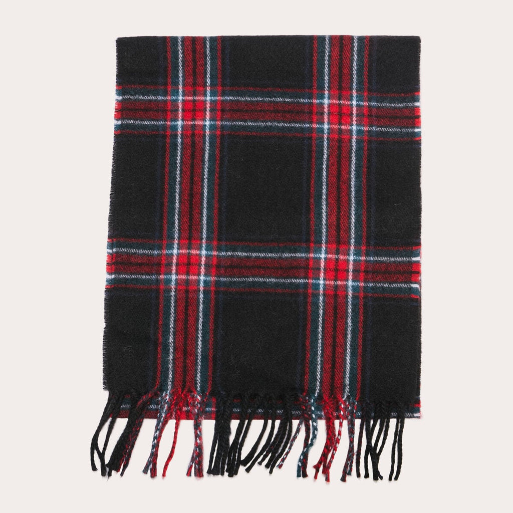 Écharpe plaid noir femme