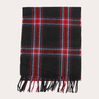 Écharpe plaid noir femme