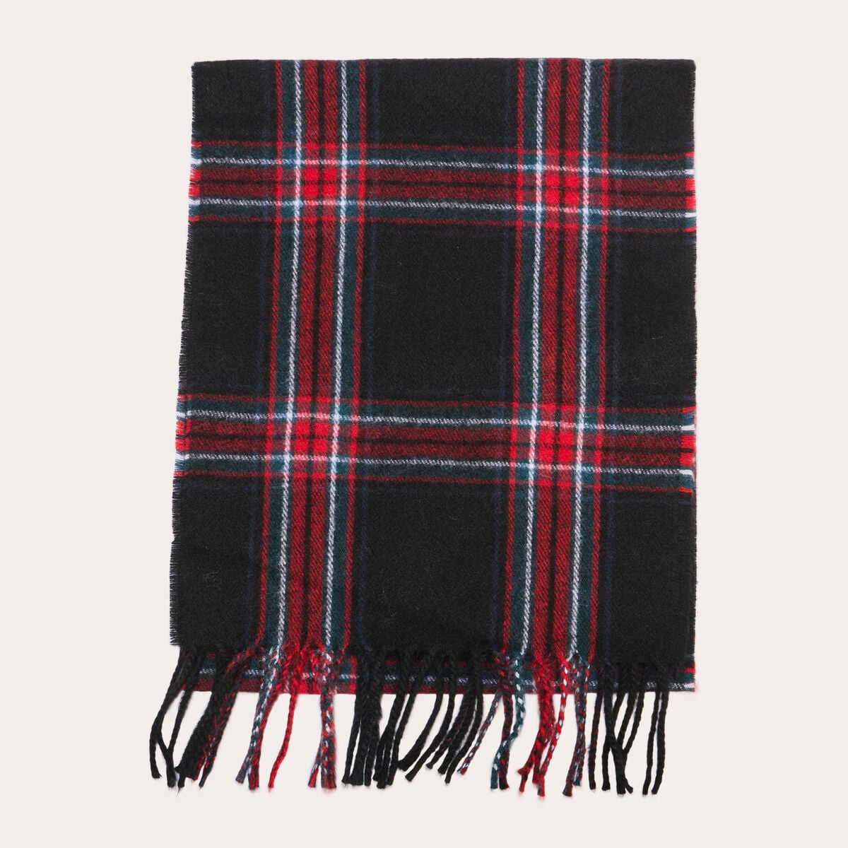 Écharpe plaid noir femme