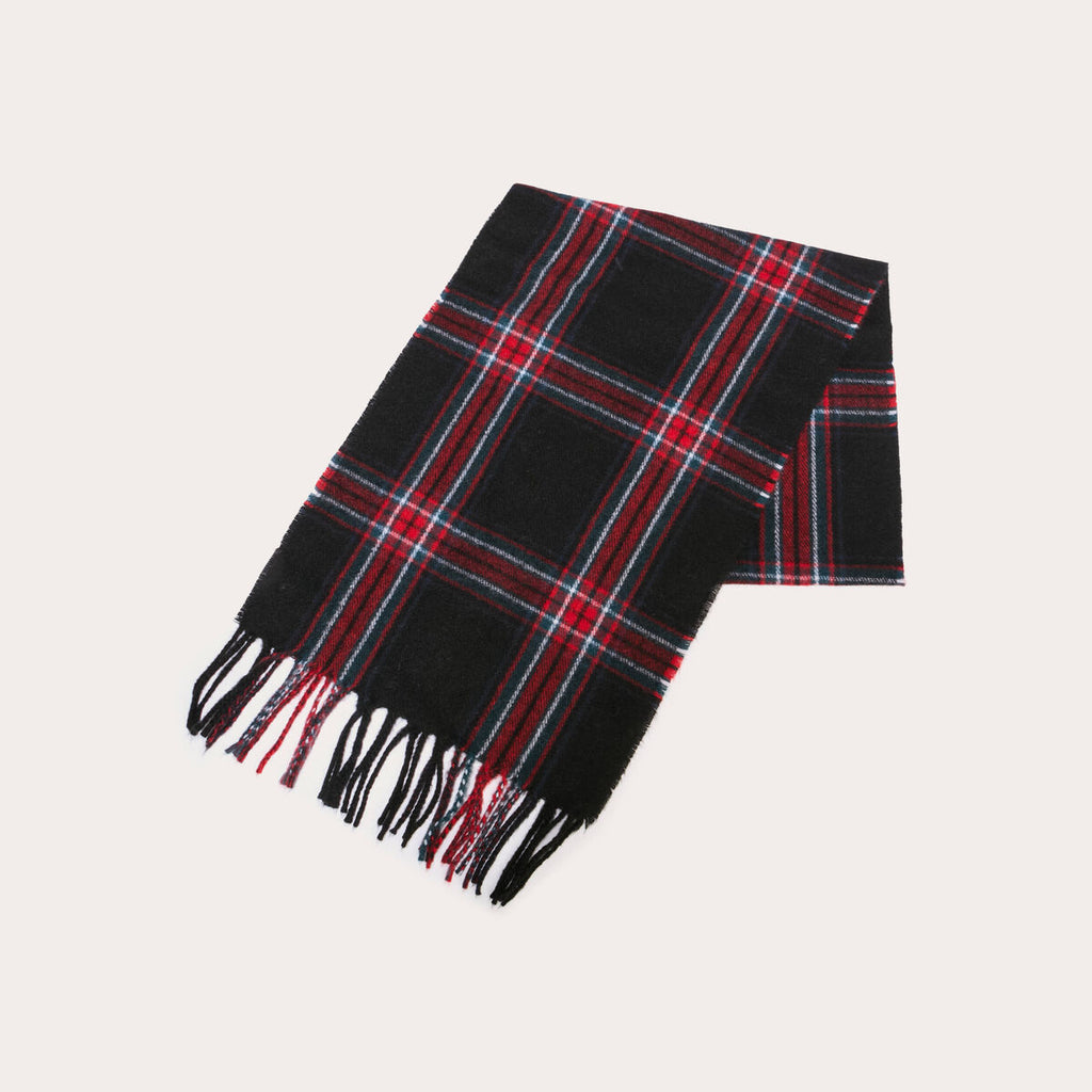 Écharpe plaid noir femme