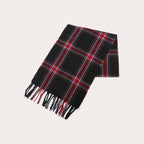 Écharpe plaid noir femme