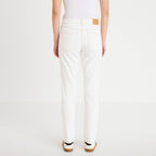 Jean slim taille standard denim blanc femme