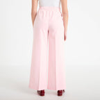 Pantalon large taille élastiquée rose clair femme