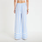 Pantalon large taille standard blanc femme