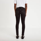 Jean skinny push-up taille standard denim noir femme