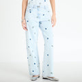 Jean wide leg brodé Bridgerton bleu clair femme