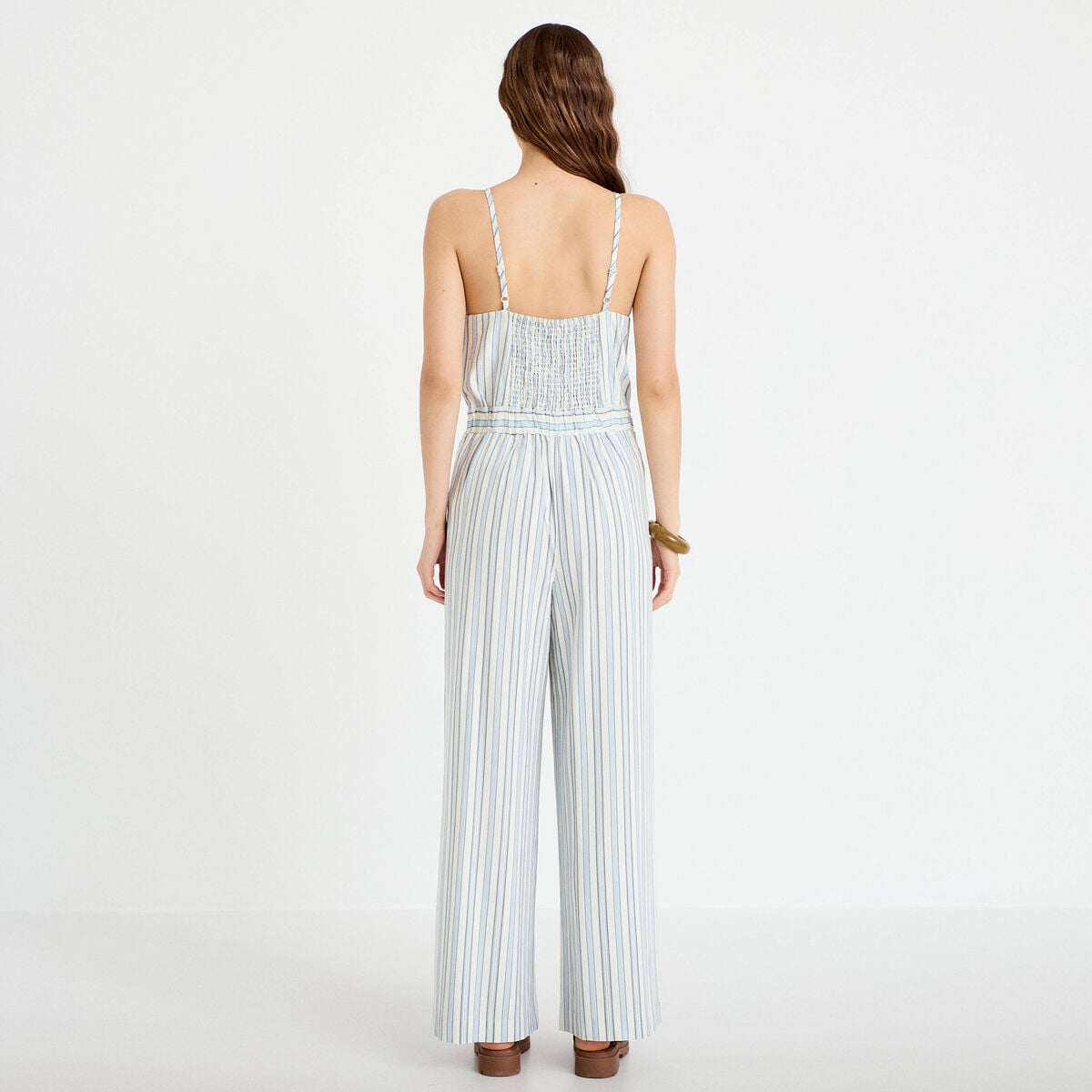 Combinaison large col américain blanc femme
