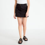 Jupe-short trapèze courte noir femme