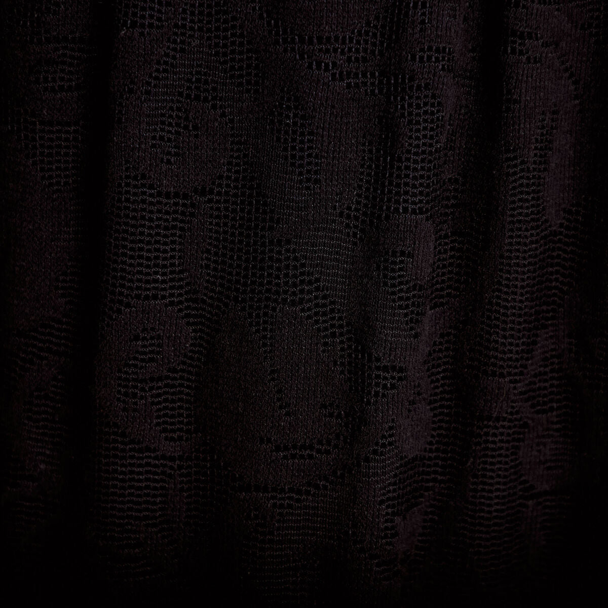 Jupe évasée longueur 3/4 dentelle noir femme