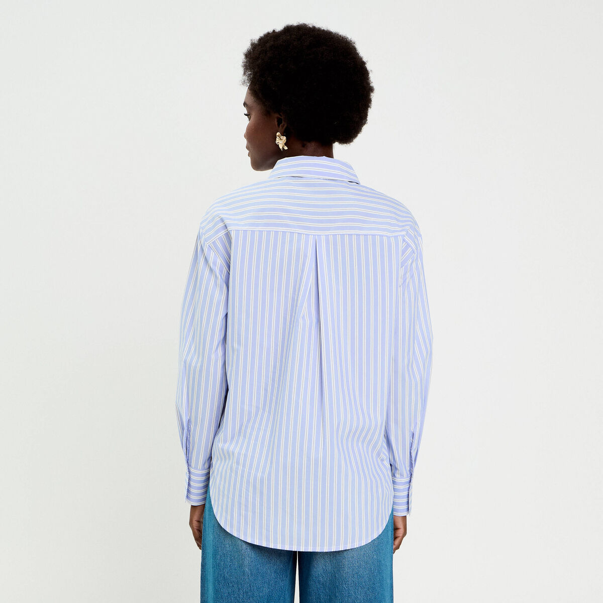 Chemise rayée blanc femme