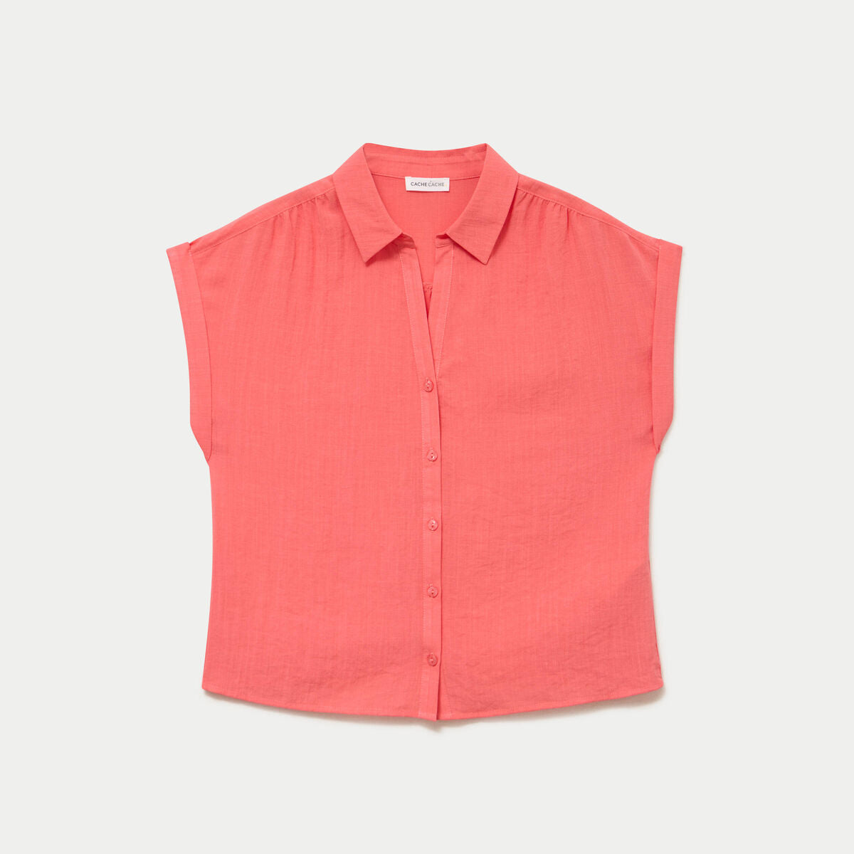 Blouse manches courtes rose femme