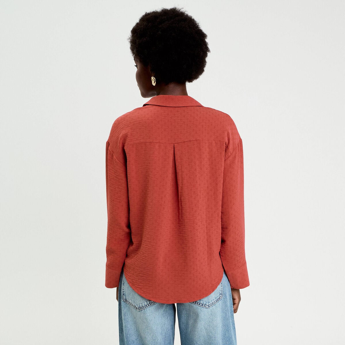Vareuse manches longues vieux rose femme