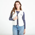 Gilet sans manches matelassé ecru femme