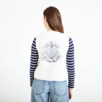 Gilet sans manches matelassé ecru femme